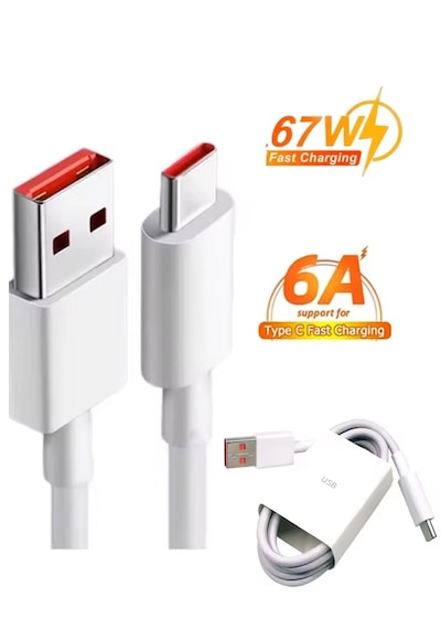 Xiaomi Mi Uyumlu Turbo Hızlı Şarj Kablosu 67w 6a Redmi Note 11 Pro 5g Note 12 T Pro Note 13 Pro 5g Turbo -