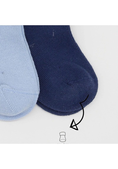 Bistyle Bear Penye Soket Çorap 2'li Bs10116 Mavi Mavi