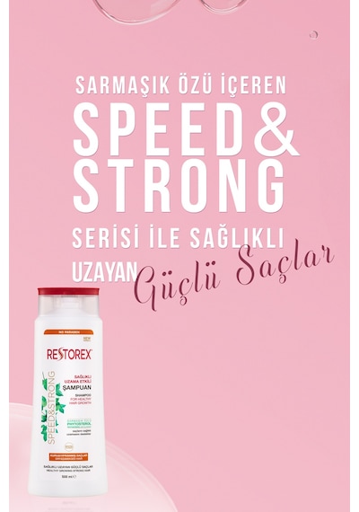 Restorex Speed Strong Kuru ve Normal Saçlar İçin Bakım Şampuanı 500 ml - Sarmaşık Özlü Uzama