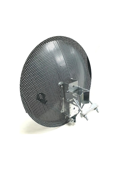 Antenci 40cm Delikli Mini Karavan Çanak Anteni - Antrasit