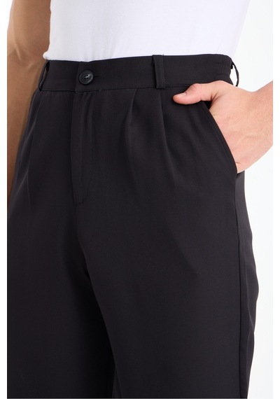Gugus Erkek Baggy İthal Kumaş Pantolon Siyah