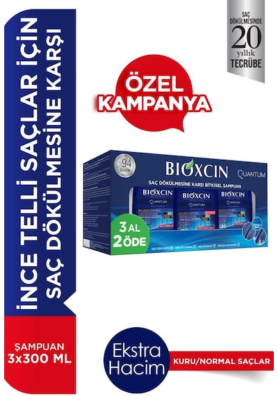 Bioxcin Quantum Kuru Normal Şampuan 3 Al 2 Öde