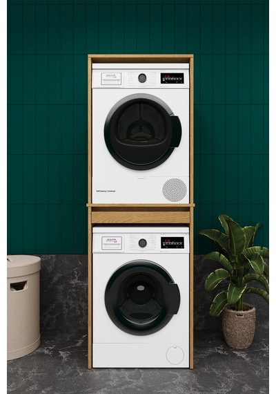 Lüks Çekmeceli Çamaşır Makinesi Dolabı %100 Mdf Çamaşır Kurutma Banyo Dolabı Bd05 Karına