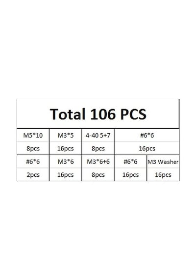 106 Parça Pc Anakart Kasa Ekran Kartı Vida Takımı Kutulu