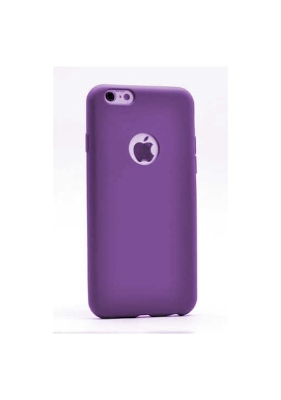 Noktaks - Apple Uyumlu iPhone 6 Plus / 6s Plus - Kılıf Mat Renkli Esnek Premier Silikon Kapak - Mürdüm