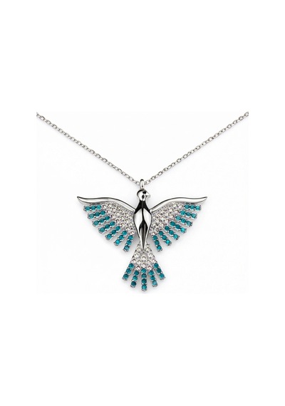 925 Ayar Gümüş Anka Kuşu Kolye - Zirkon Taşlı Minimal Tasarım Gümüş - Mavi - 859945263 Gümüş - Mavi 925 Ayar Gümüş Anka Kuşu Kolye - Zirkon Taşlı Minimal Tasarım Gümüş - Mavi - 859945263 Gümüş - Mavi