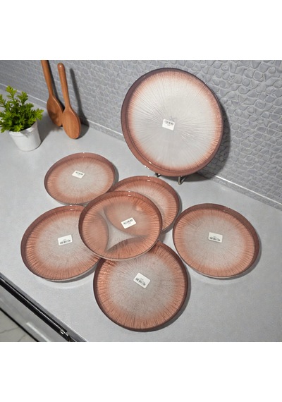 Sudedi Home Sudedi Dik Kenar Transparan Cam Pasta Tabağı Çok Renkli
