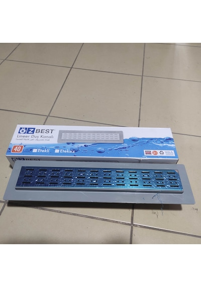 Özbest Duş Kanalı Izgarası Yer Izgara 40 Cm Paslanmaz Çelik Türk