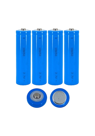Hedyex 18650 Şarjlı Pil Çıkıntılı Başlıklı Fener Pili 3.7v Li-ion 4lü