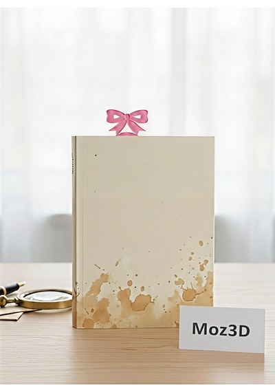 Pembe Kurdeleli Dekoratif Kitap Ayracı