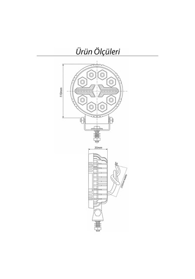 Off-road Yuvarlak Led Çalışma Lambası 2 Adet 20w -selamlamalı Gündüz Led Flash Mod & Delici Işık