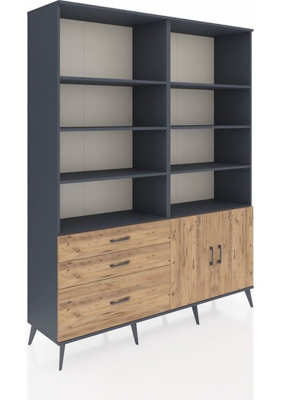 Hyperion Gardrop 9 Raflı 3 Çekmeceli 2 Kapaklı 176x44x221 Antrasit-çam Çam Hyperion Gardrop 9 Raflı 3 Çekmeceli 2 Kapaklı 176x44x221 Antrasit-çam Çam