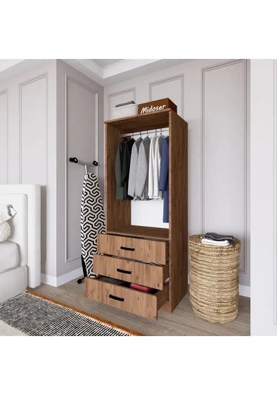 Easy Atlantik Çam 2 Kapılı 3 Çekmeceli Gardırop Atlantik Çam