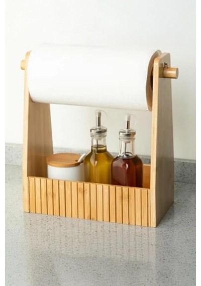 Bamora Bambu Kağıt Havluluk Ve Çok Amaçlı Organizer Stand 27 Cm Diğer