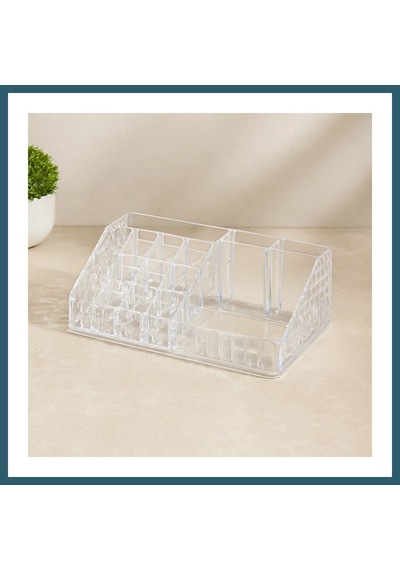 Bezos Mika Kristal 16 Bölmeli Makyaj Organizer 12.5x22x7.7 Cm Ob Çok Renkli