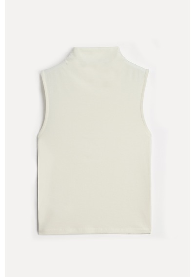Mudo Kadın Kadın Ekru Kolsuz Basic T-shirt 1272888