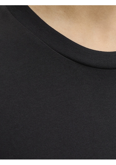 Jack & Jones Erkek Gögüs Baskili Sifir Yaka Kisa Kollu Tisört - Oscar - 12302469 Siyah