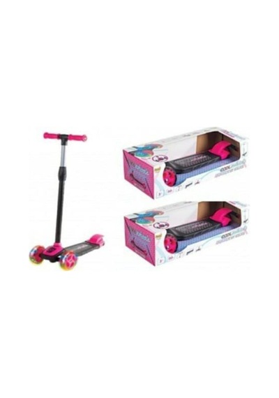 Led Işıklı 3 Tekerlekli Yükseklik Ayarlı Twist Çocuk Scooter +3 Yaş Pra-1165422-443295 Elite Siyah Pembe