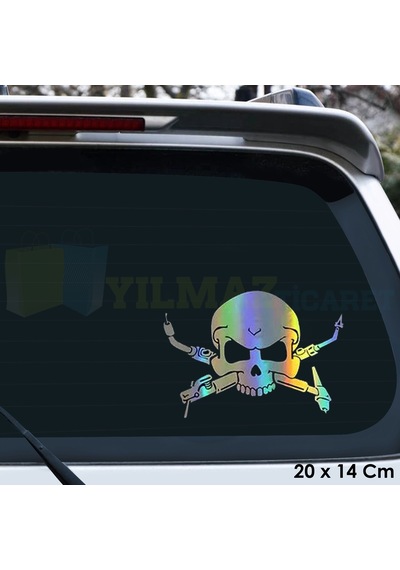 Kuru Kafa Hologram Oto Sticker Motosiklet Araba Yapıştırma Etiket