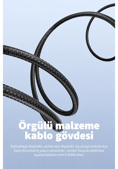 Ven-dens Vd-dc12cl 27 W Pd Type-c To Lightning Hızlı Şarj Ve Veri Kablosu, 1 Metre, Naylon, Siyah