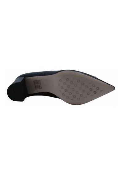 Poletto Hakiki Deri Sıyah Ayakkabı Stiletto 9841 82-1313 Siyah