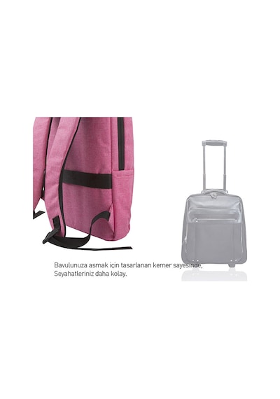 Addison 300448 15.6" Pembe Notebook Sırt Çantası