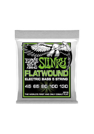 Normal Slinky 5-string Flatwound Elektro Gitar Telleri, Ölçü 45-130
