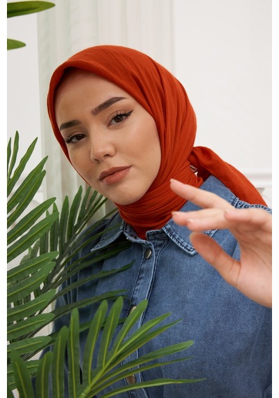 Silk Home Organik Jazz Eşarp 78002-14 Kiremit