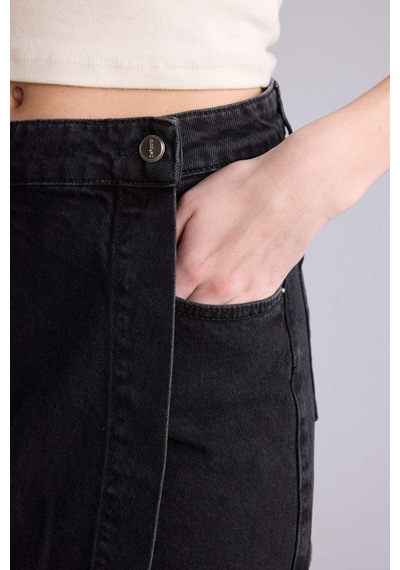 Defacto Normal Bel Jean Şort H0633ax26smnm40 Siyah-nm40