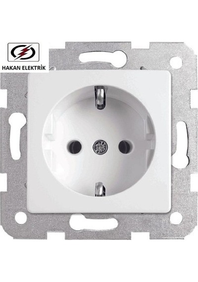 Viko Karre Meridian Topraklı Çerçevesiz Priz Beyaz PRIZ-028