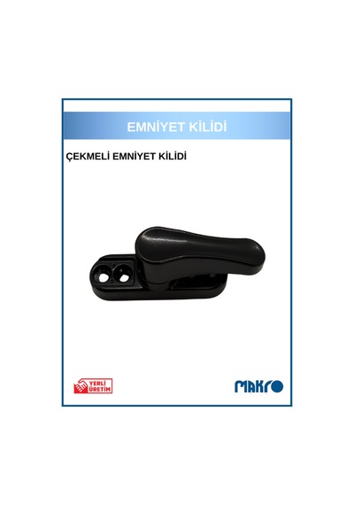 Pvc Kapı Pencere Pimapen Balkon Kapısı Çocuk Emniyet Kilidi Güvenlik Çekmeli Metal Siyah