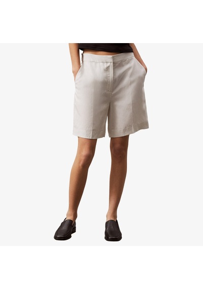 Calvin Klein Tencel Linen Kadın Bej Şortdüzk20k208380