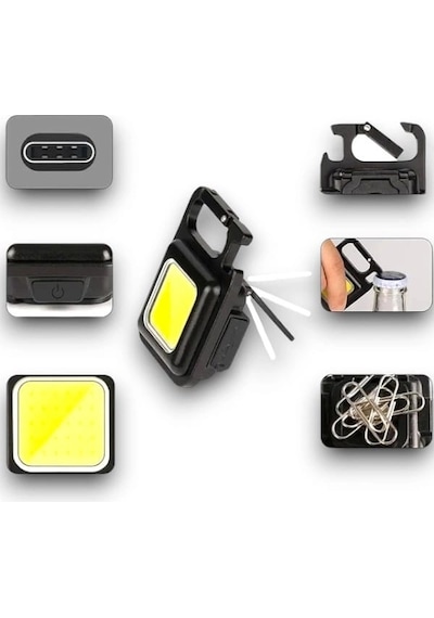 Taşınabilir Işık 3 Işık Modlu Usb Şarj Özeeliğine Sahip