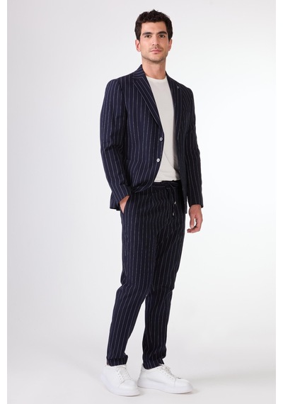 Dufy Erkek Slim Fit Mono Yaka Lacivert Ceket-18351