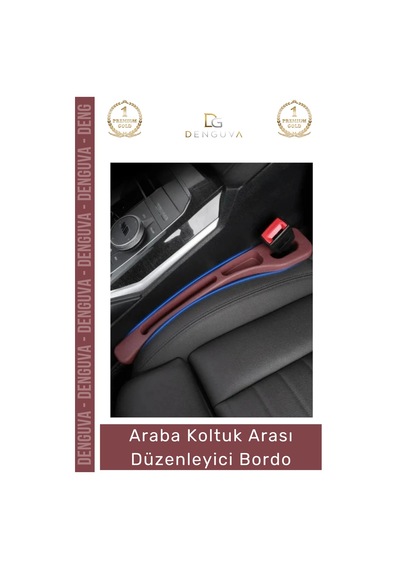 Otoaksesuar Araç İçi Organizer İkili Set Premium Araba Eşya Saklama Koltuk Arası Düzenleyici Bordo