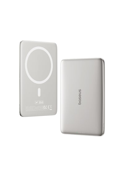 Baseus Picogo 0.3'' Ultra İnce 5000mah Magsafe Kablosuz Powerbank, Bej Bej