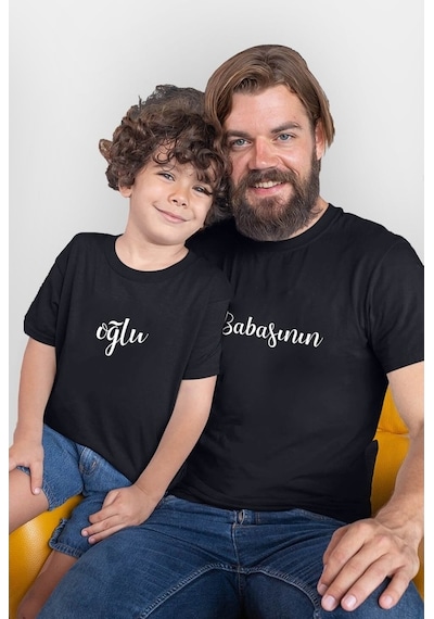 Babasının Oğlu Siyah Tişört Zıbın Kombini