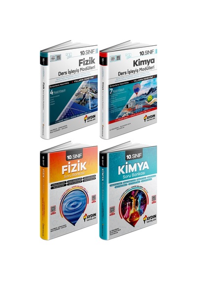Aydın 2025 10. Sınıf Fizik + Kimya Ders Anlatım Fasikülleri + Konu Özetli Soru 4kitap