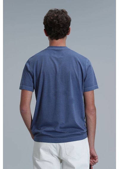 Lufian Erkek Sarder Basic T-shirt 111020216 Mavi
