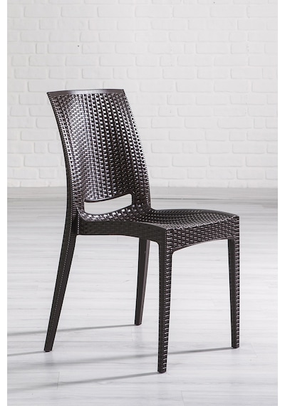 2 Adet Rattan Kahve Sandalye / Balkon-Bahçe-Teras Kahverengi