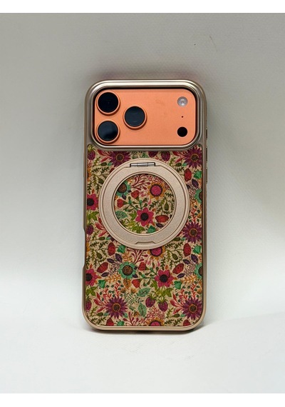 Apple iPhone Uyumlu 17 Pro Max Tuval Kılıf - Egzotik Lotus Desenli Sanatsal Koruyucu 7