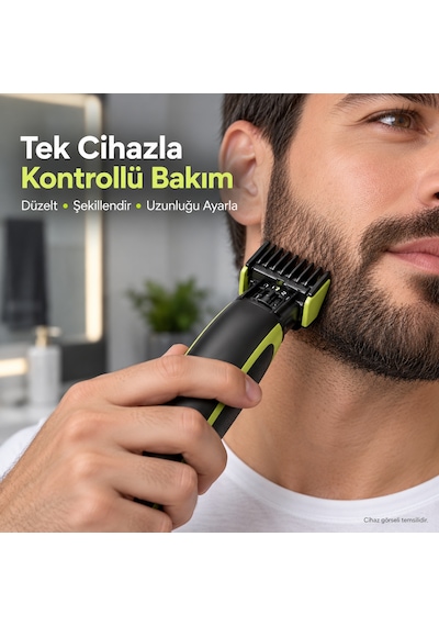 Phi Lips One Blade Qp2510/2520, Qp2620/2630, Qp2724/2824 Modelleriyle Uyumlu Bıçak + 5 İ 1 Arada Tar