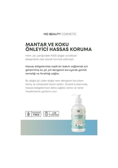 Md Beauty Sensitive Genital Bölge İntim Yıkama Jeli 250 ML