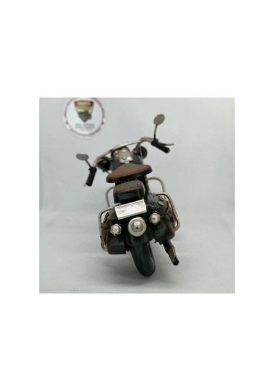 El Yapımı Siyah Chopper Metal Motosiklet Biblosu Retro Koleksiyonluk Cruiser Figür