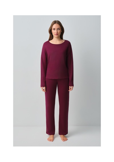 Suwen Comfort Pijama Takımı Wsh10510349080 Mürdüm
