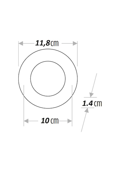 6w Slim Kasa Led Spot Beyaz Işık Led Panel Beyaz Yuvarlak 3,5" 6500k Delik:10,5cm Dış:12cm Diğer