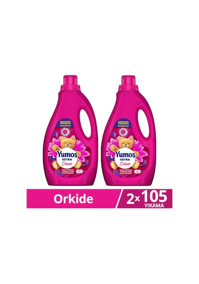 Yumoş Extra Konsantre Çamaşır Yumuşatıcısı Orkide 105 Yıkama 2520ml X2 Diğer
