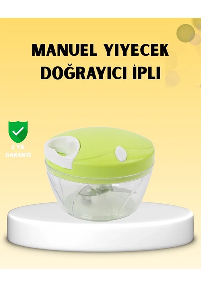 Manuel Yiyecek Doğrayıcı İpli Hızlı Pratik Sebze Kıyıcı Diğer