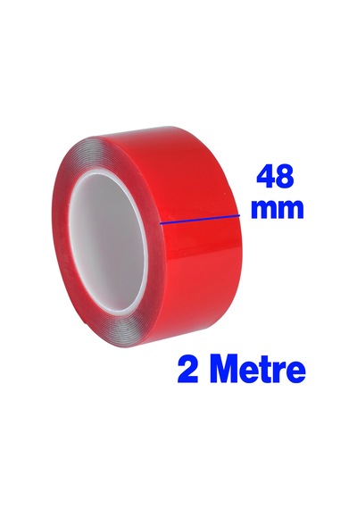 Çift Taraflı Silikon Bant Montaj Bandı Şeffaf 48 Mm X 2 Metre Güçlü Çok Amaçlı Yapıştırıcı 1 Adet