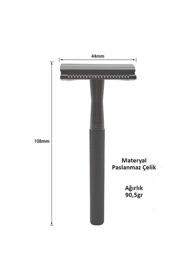Valkyrie Çok Amaçlı Çift Yönlü Metal Geleneksel Manuel Tıraş Bıçağı + Jilet 5'li